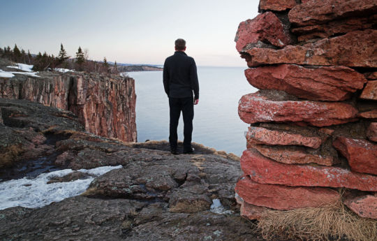 Standing on the edge at Palisade Head - Tettegouche State Park