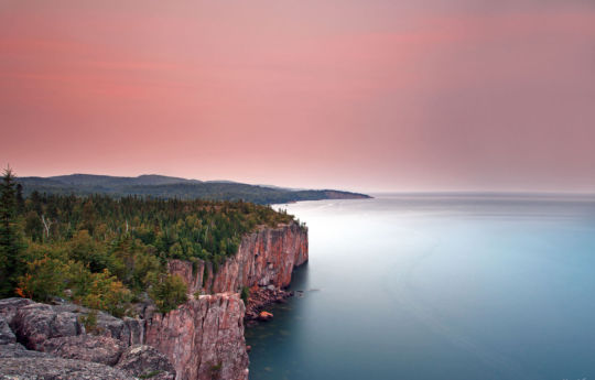 Palisade Head and Shovel Point at Sunset - Tettegouche State Park